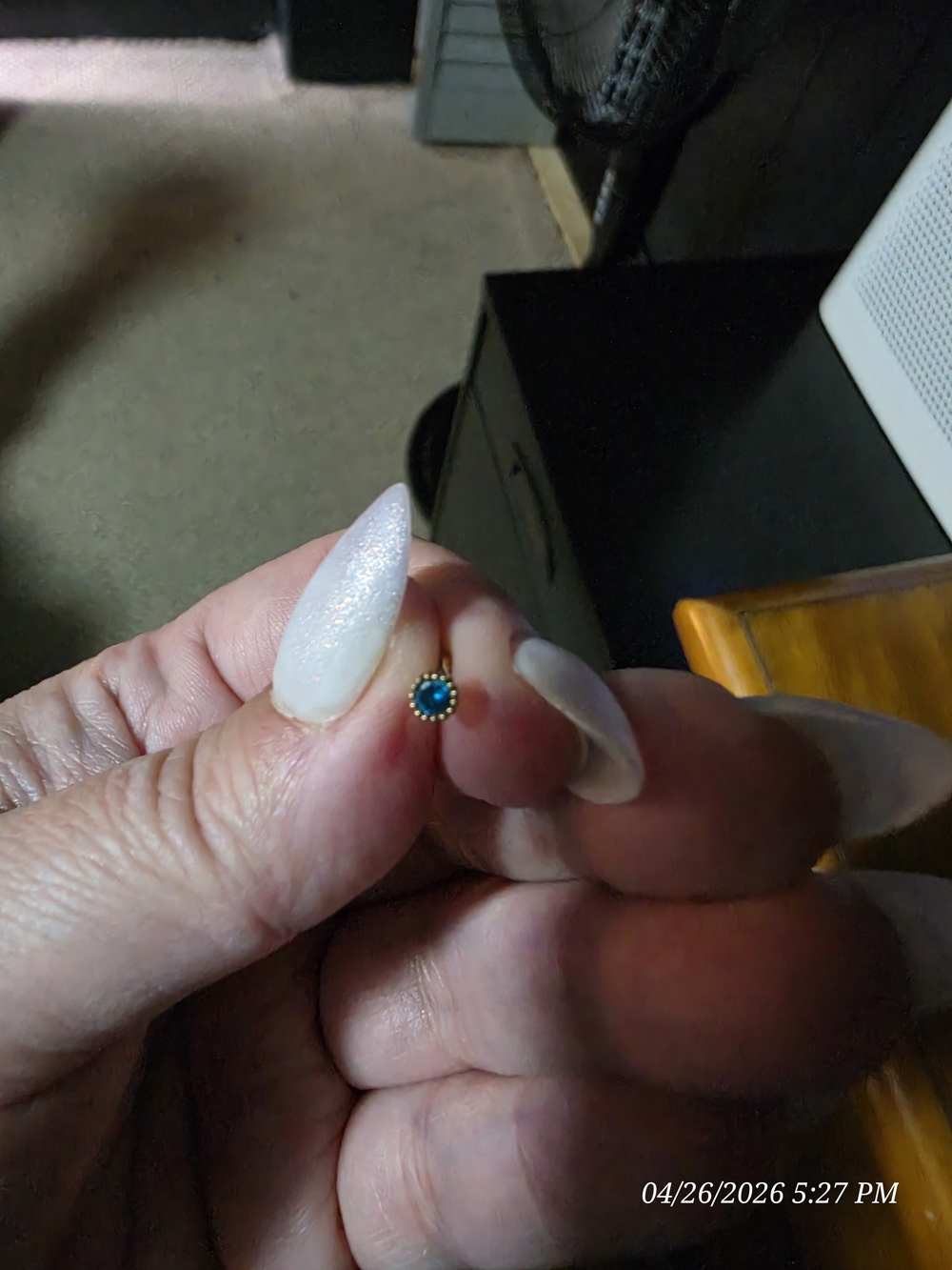 Turquoise Halo Stud Earring